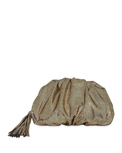 Rebecca Minkoff Rebecca Minkoff Small Ruched Gold Clutch