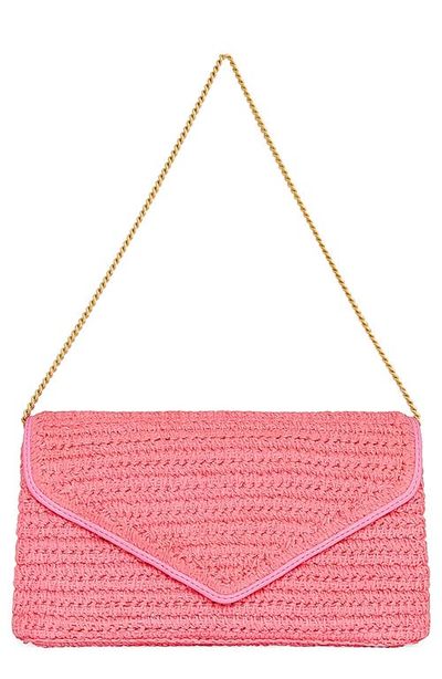 Rebecca Minkoff Rebecca Minkoff Straw Envelope Flap Clutch
