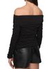 Rebecca Minkoff Women's Maria Ruched Stretch-Cotton Off-The-Shoulder Top - 3
