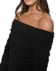 Rebecca Minkoff Women's Maria Ruched Stretch-Cotton Off-The-Shoulder Top - 4