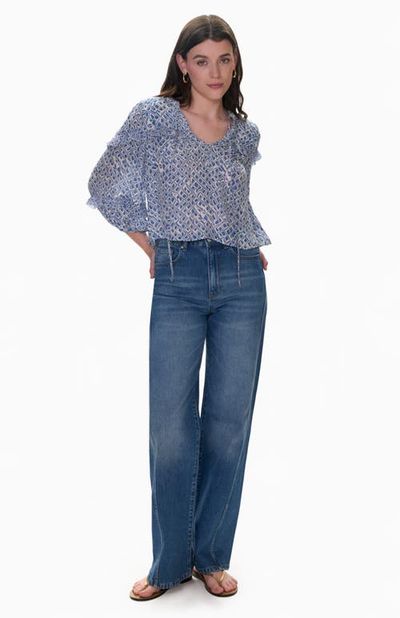 Rebecca Taylor Rebecca Taylor Charlotte Print Mix Blouse