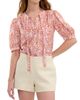 Rebecca Taylor Women's Bellamy Tieneck Floral Silk Blouse - 3