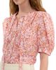 Rebecca Taylor Women's Bellamy Tieneck Floral Silk Blouse - 6
