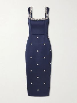 REBECCA VALLANCE Ayla embellished satin midi dress