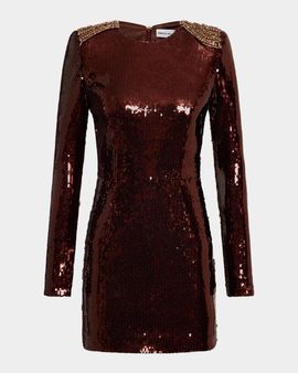 Rebecca Vallance Glimmer Diamante-Embellished Sequin Mini Dress