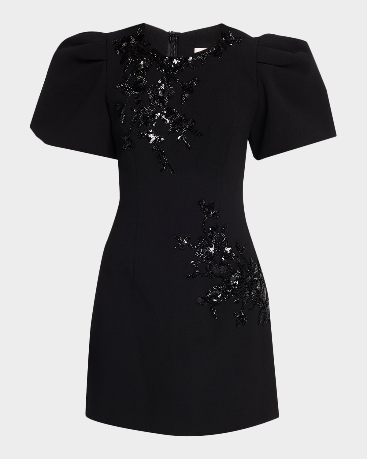 REBECCA VALLANCE Livia Sequin Puff-Sleeve Mini Dress
