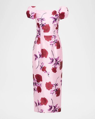 Rebecca Vallance Melora Floral Midi Dress