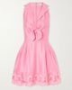 REBECCA VALLANCE Petalite knotted broderie anglaise-trimmed poplin mini dress - 1