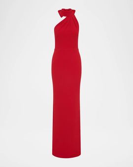Rebecca Vallance Raziel Crepe Column Gown