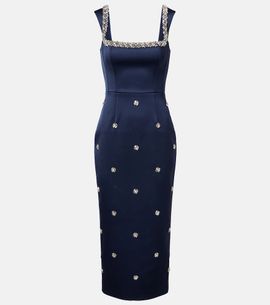 Rebecca Vallance Rebecca Vallance Ayla embellished satin cocktail dress