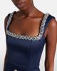 Rebecca Vallance Rebecca Vallance Ayla embellished satin cocktail dress - 3