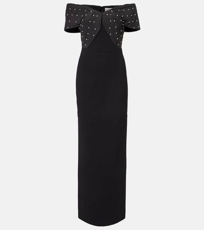Rebecca Vallance Rebecca Vallance Ederson embellished crÃªpe bustier gown