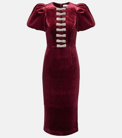 Rebecca Vallance Rebecca Vallance Edwiena embellished velvet midi dress