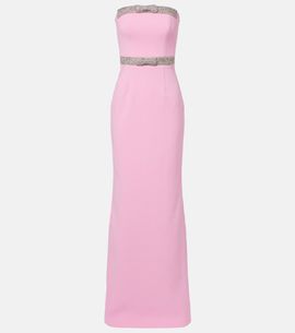 Rebecca Vallance Rebecca Vallance Precious embellished crÃªpe bustier gown