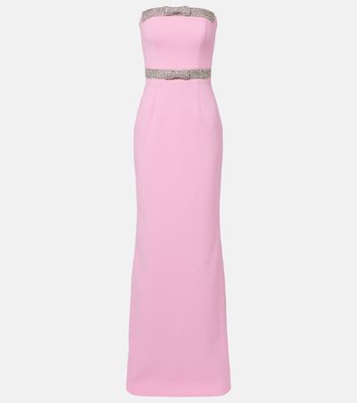 Rebecca Vallance Rebecca Vallance Precious embellished crÃªpe bustier gown