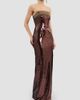 Rebecca Vallance Rebecca Vallance Women's Glimmer Embellished Sequin Strapless Column Gown - 4