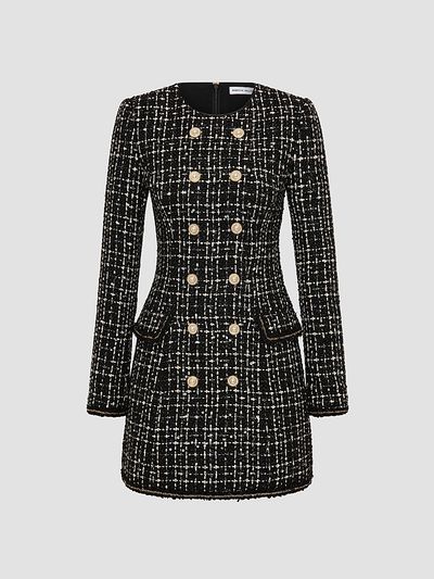 Rebecca Vallance Rebecca Vallance Women's Meringue Embellished Tweed Blazer Mini Dress