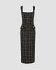 Rebecca Vallance Rebecca Vallance Women's Meringue Embellished Tweed Scoopneck Midi Dress - 1