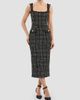 Rebecca Vallance Rebecca Vallance Women's Meringue Embellished Tweed Scoopneck Midi Dress - 4