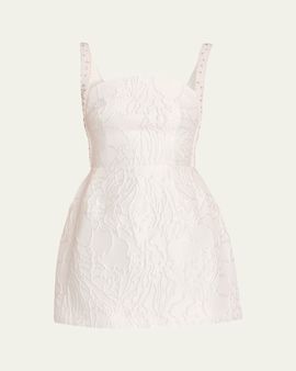 REBECCA VALLANCE Winslet Embossed Jacquard Mini Dress