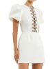 Rebecca Vallance Women's Blaise Embellished-Bow Puff-Sleeve Minidress - 3