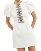 Rebecca Vallance Women's Blaise Embellished-Bow Puff-Sleeve Minidress - 5