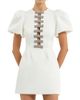Rebecca Vallance Women's Blaise Embellished-Bow Puff-Sleeve Minidress - 7