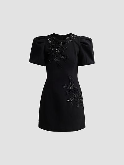 Rebecca Vallance Women's Livia Puff-Sleeve Mini Dress