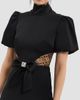 Rebecca Vallance Women's Noire Lace Column Gown - 6