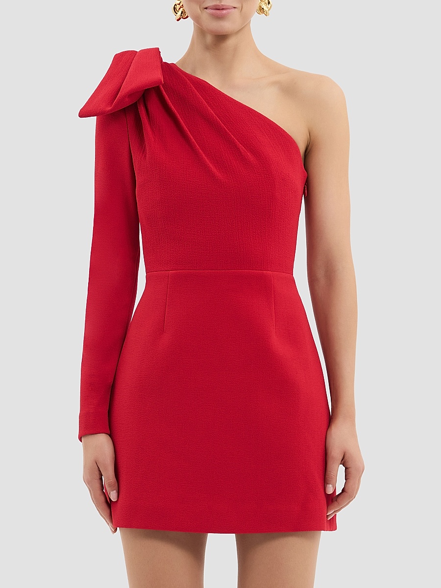 rebecca vallance carline one shoulder dress AVA SAGE GREEN ALBAR BOUTIQUE The Zarya Midi Dress is striking in red Shop One Shoulder Dresses &