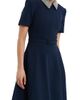 Rebecca Vallance Women's Xena Embellished Stretch-Crepe Belted Midi-Dress - 5