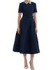 Rebecca Vallance Women's Xena Embellished Stretch-Crepe Belted Midi-Dress - 7