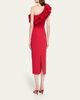 REBECCA VALLANCE Zarya One-Shoulder Ruffle Bodycon Midi Dress - 2
