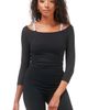 Rebody Active Rebody Active Dynamic Cozy Open Shoulder 3/4 Sleeve Top - 2