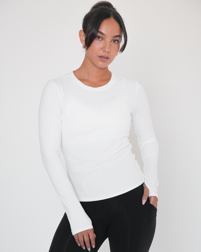 Rebody Active Rebody Active Raya Mid Length Compression Nylon Long Sleeve Top