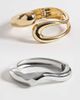 Reclaimed Vintage Reclaimed Vintage 2-pack bangles in silver and gold-Multi - 1