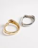Reclaimed Vintage Reclaimed Vintage 2-pack bangles in silver and gold-Multi - 3
