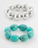 Reclaimed Vintage Reclaimed Vintage 2-pack bangles in turquoise-Multi - 1
