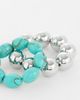 Reclaimed Vintage Reclaimed Vintage 2-pack bangles in turquoise-Multi - 2