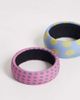 Reclaimed Vintage Reclaimed Vintage 2-pack fabric polka dot print bangles in multi - 2