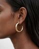 Reclaimed Vintage Reclaimed Vintage 2 pack hoops in mixed metals-Gold - 2