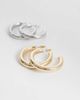 Reclaimed Vintage Reclaimed Vintage 2 pack hoops in mixed metals-Gold - 4