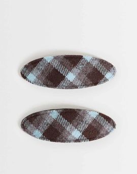Reclaimed Vintage Reclaimed Vintage 2 pack of fabric snap clips-Black