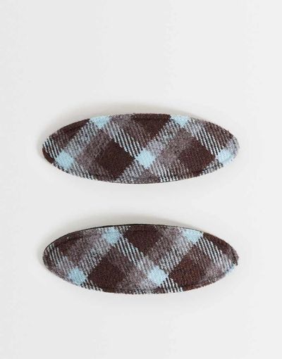 Reclaimed Vintage Reclaimed Vintage 2 pack of fabric snap clips-Black