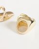 Reclaimed Vintage Reclaimed Vintage 2 pack of rings with brown agate and gold stone - 3