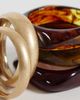Reclaimed Vintage Reclaimed Vintage 5 pack of bangles in gold tone, amber effect and green-Multi - 3