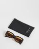 Reclaimed Vintage Reclaimed Vintage 90s slim square fashion sunglasses with amber lenses in dark brown - 2