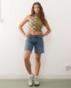 Reclaimed Vintage Reclaimed Vintage a line denim dad shorts in blue wash - 1