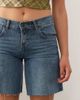 Reclaimed Vintage Reclaimed Vintage a line denim dad shorts in blue wash - 3