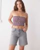 Reclaimed Vintage Reclaimed Vintage a line denim dad shorts in washed gray - 2